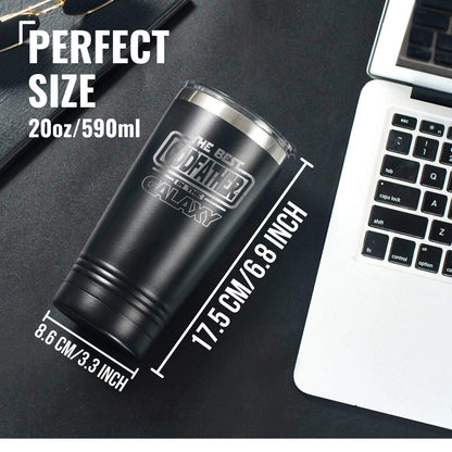 Onebttl Godfather Gifts, Funny Gift Idea for the Best Godfather for Christmas, Birthday, 20 oz Stainless Steel Insulated Travel Mug, Box and Greeting Card Included NEW