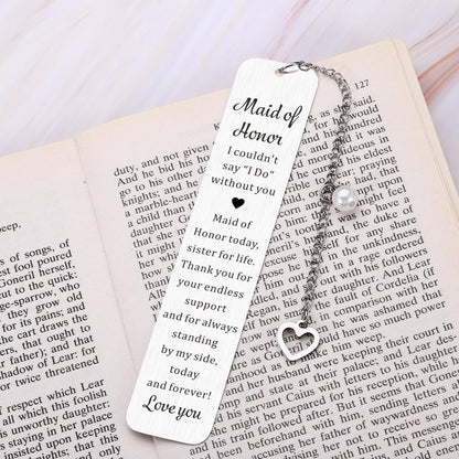 Maid of Honor Gifts Bookmark, Bridesmaid Gift from Bride, Maid of Honor Proposal Gifts, Bridesmaid Proposal Gift, Bridal Shower Bachelorette Party Wedding Present for Maids of Honors Bridesmaids