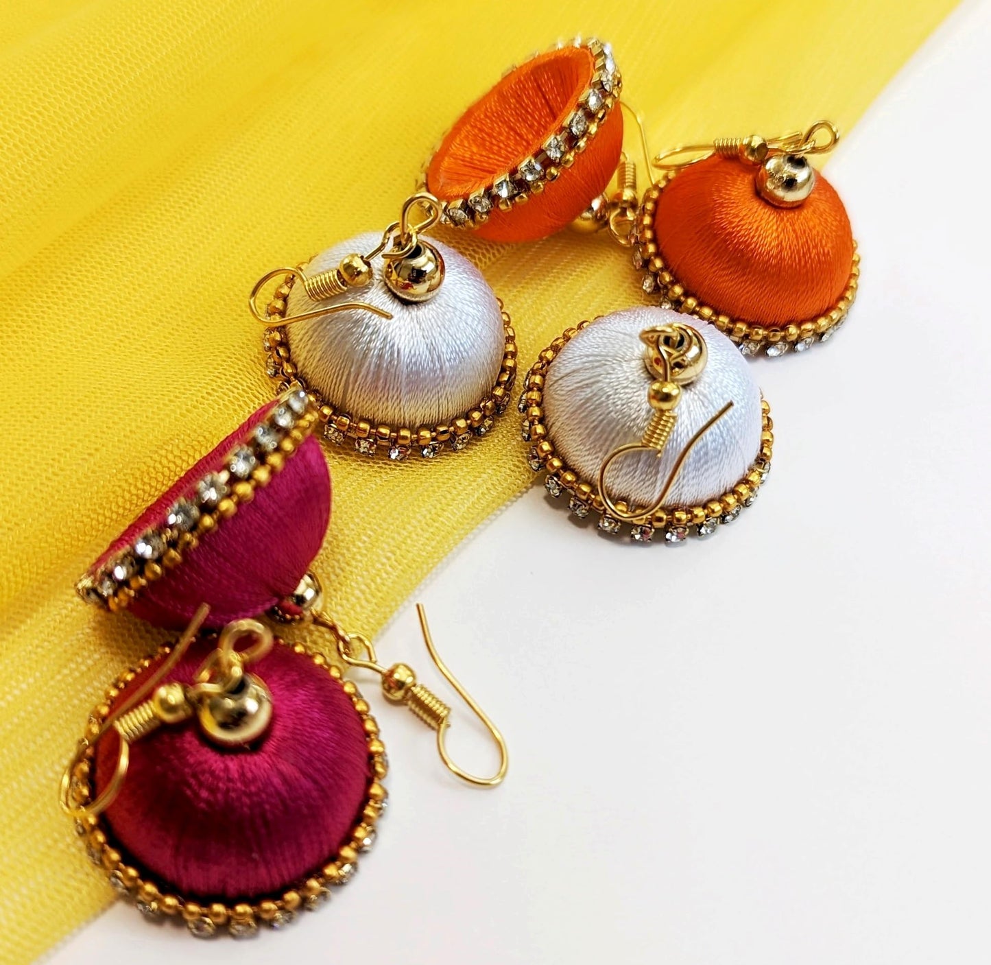 Haldi Kumkum | Jhumka | Set of 10 Ear Rings | Drop EarRings | Return Gift | Give away | HK-DER1