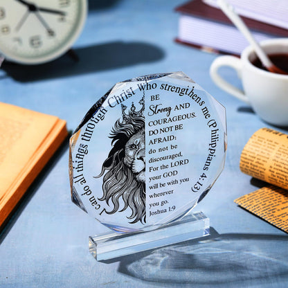 Kigley Christian Gifts for Men Inspirational Spiritual Religious Bible Verses Plaque Thank You Appreciation Gifts Signs Catholic Bible Verses for Fathers Day Office Desk Home Decor(Men)