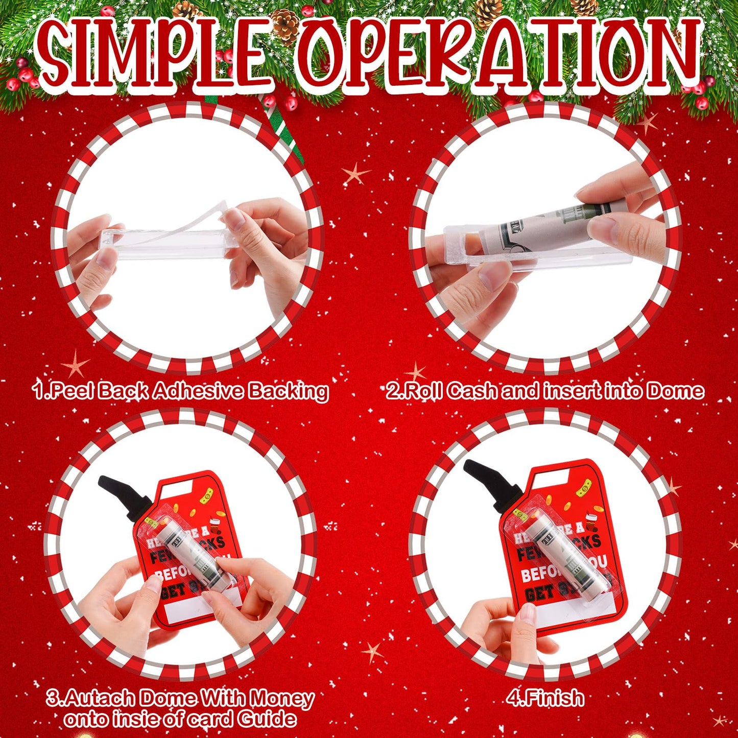 Colarr 12 Pcs Money Holders Gas Can Cash Gift Cards Employee Appreciation Money Clip Gifts for Teacher Nurse Father Christmas Birthday Holiday 2026 Graduation New Year Funny Gifts for Adults