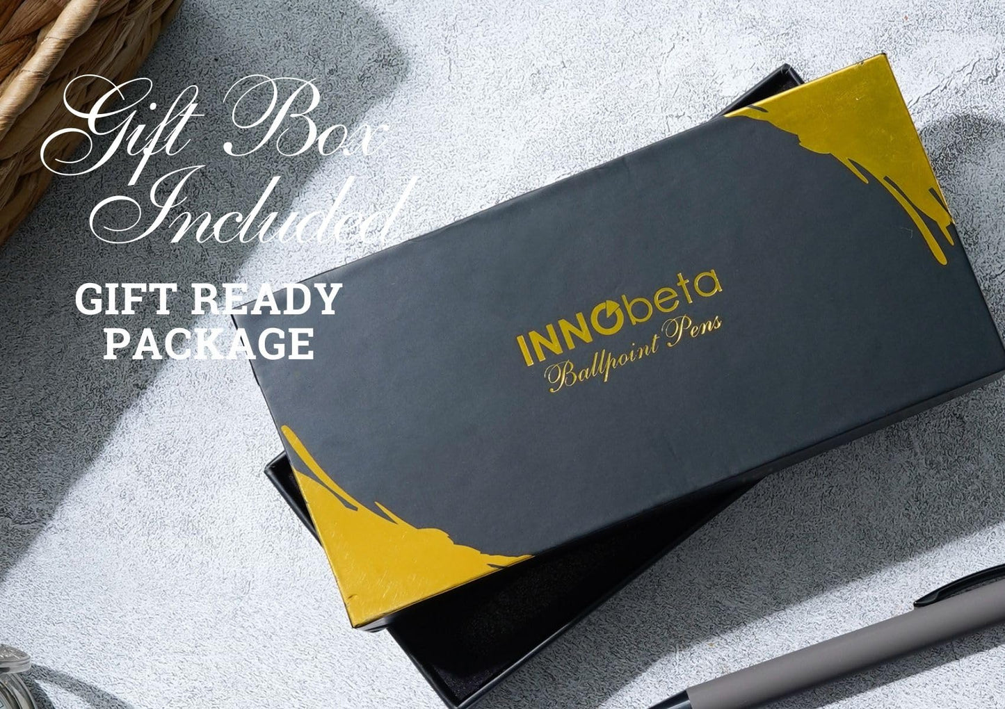 InnoBeta Poppy Gifts, Ballpoint Pen Set of 4, Gift Ideas for Grandpa from Grandkids on Birthday, Christmas, Father's Day, Retirement