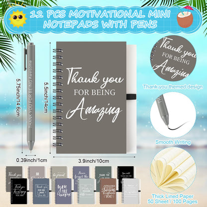LemonRoad 36 Pcs Employee Appreciation Gifts Bulk,Administrative Professional Day Gifts Set with 16 oz Tumbler Cups,Notebooks & Pens,Thank You Teacher Nurse Staff Coworker Team Gift (Modern,Morandi)