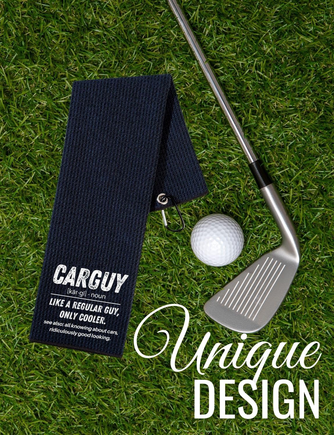 Car Guy Gifts, Gifts for Car Guys - 40 x 60cm Microfiber Golf Towel for Golf-Bags for Birthday, Christmas, Father's Day