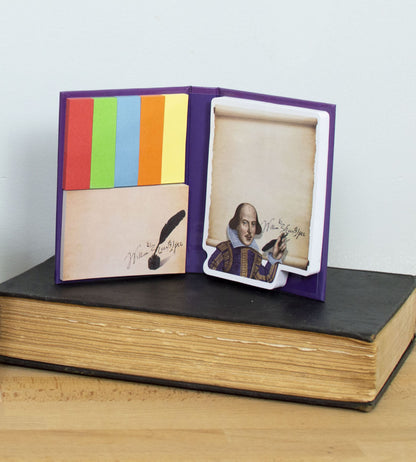 The Unemployed Philosophers Guild Much ADO About Nothings Shakespearean Sticky Notes - William Shakespeare Themed 3.25" by 4.25" Booklet with Self-Sticky Individual Notes Inside