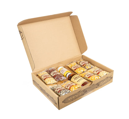 Amish Country Popcorn | 4 Ounce Variety Gift Sets | Old Fashioned, Non-GMO and Gluten Free (Closed Variety Gift Set, 8-4 Ounce)