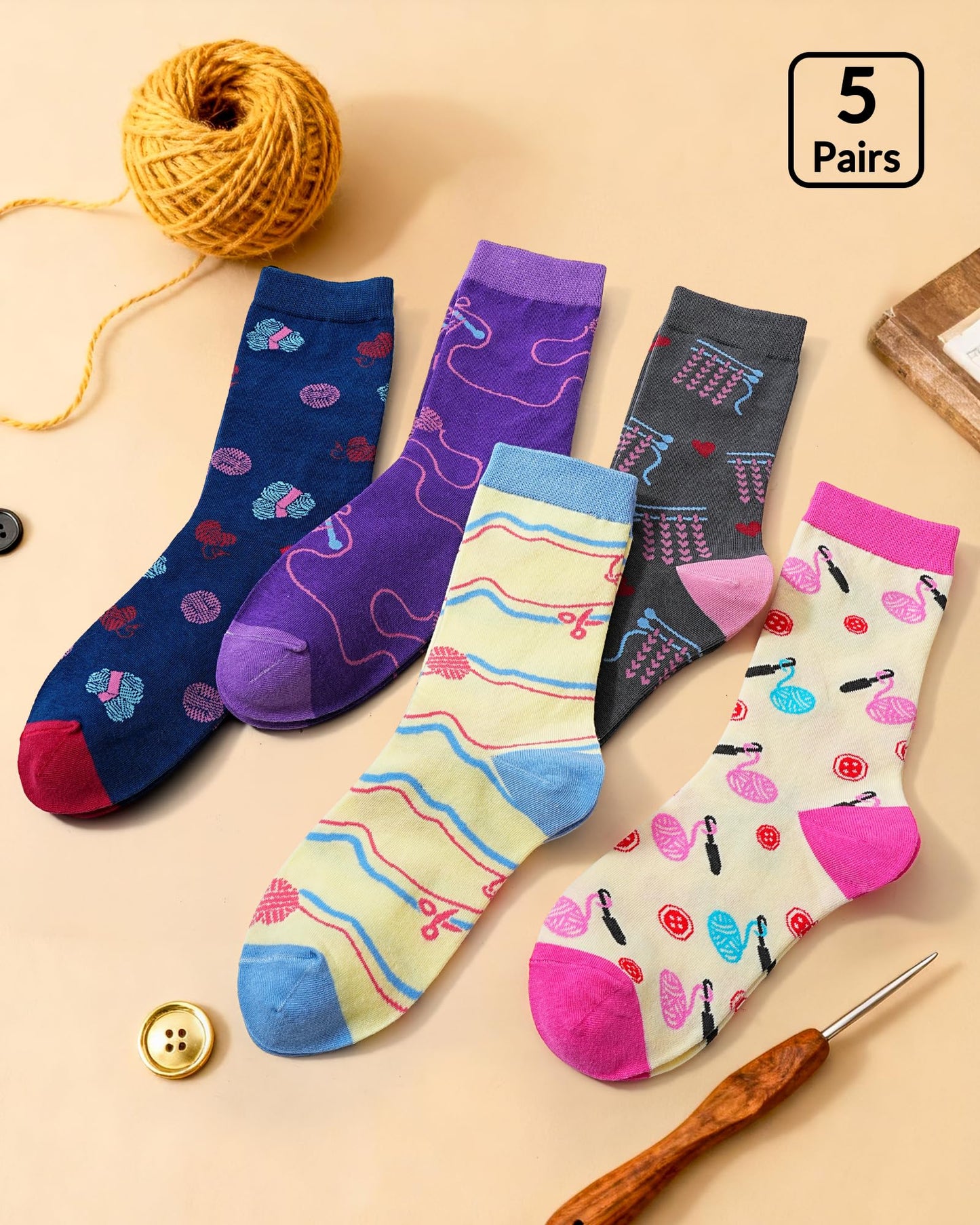 Jeasona Women's Cute Socks Funny Christmas Birthday Gifts for Women Mom Teenage Girls