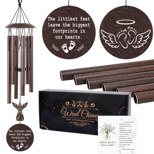 Miscarriage Gifts for Mothers - 36'' Miscarriage Memorial Wind Chimes for Women, Infant Baby Loss Keepsake Sympathy Memorial Bereavement Condolence Remembrance Gift, in Memory of Angel Baby