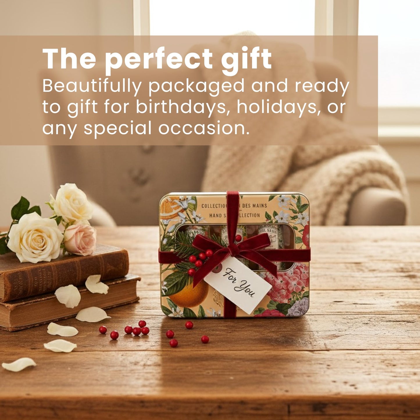Panier des Sens - Mini Hand Cream Set - Gifts for Women - Orange Blossom, Jasmine, Geranium Natural Hand Cream - Mothers Day Gift Ideas Made in France - 96% Natural - Hand Lotion Travel Size 3x1 Floz