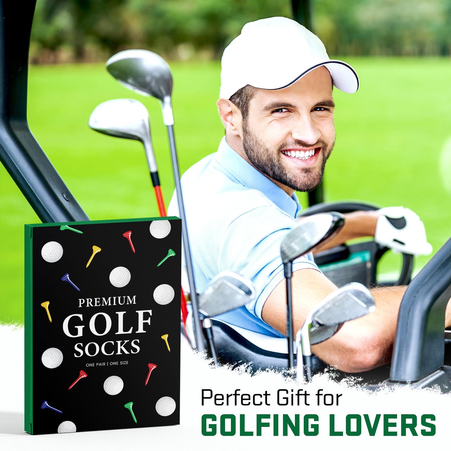 Golf Gifts for Men, Women - Golf Accessories, Golf Socks for Dad, Mom - Funny gift, Christmas Gifts, Stocking Stuffer