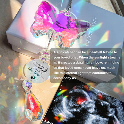 Butterfly Suncatcher Memorial Sympathy Gifts for stillbirth Infant,Baby Pregnancy Loss, Miscarriage Keepsake Gifts for Mothers Dad Mom Parent