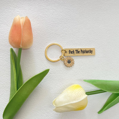 Fuck The Patriarchy Feminist Keychain, Feminist Activist Keyfob, Fans Gift Girl Power Women's Rights Keyring