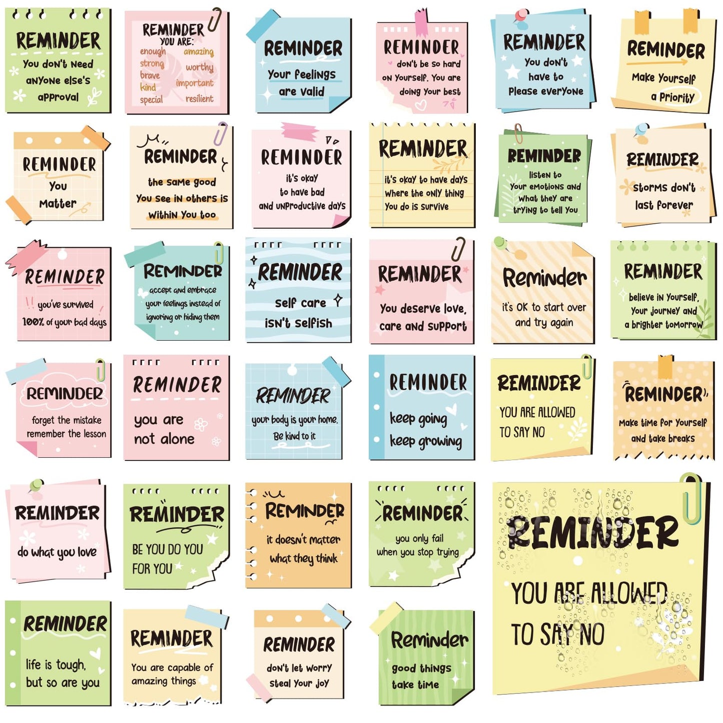 Copkim 32 Pcs Boho Mental Health Fridge Magnets Positive Affirmation Refrigerator Magnets Inspirational Gifts for Employee Appreciation Day Christmas Office Staff Teacher