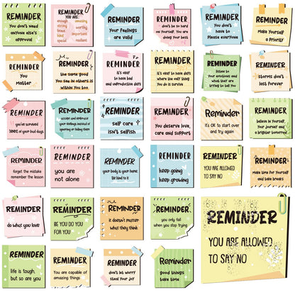 Copkim 32 Pcs Boho Mental Health Fridge Magnets Positive Affirmation Refrigerator Magnets Inspirational Gifts for Employee Appreciation Day Christmas Office Staff Teacher