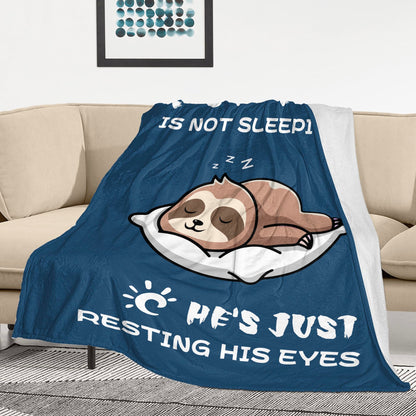 Pop Pop Birthday Gifts from Grandkids, Gifts for Pop Pop/Grandpa, Grandpa Birthday Gifts, Soft & Cozy Sloth Blanket Throw 60" X 50"