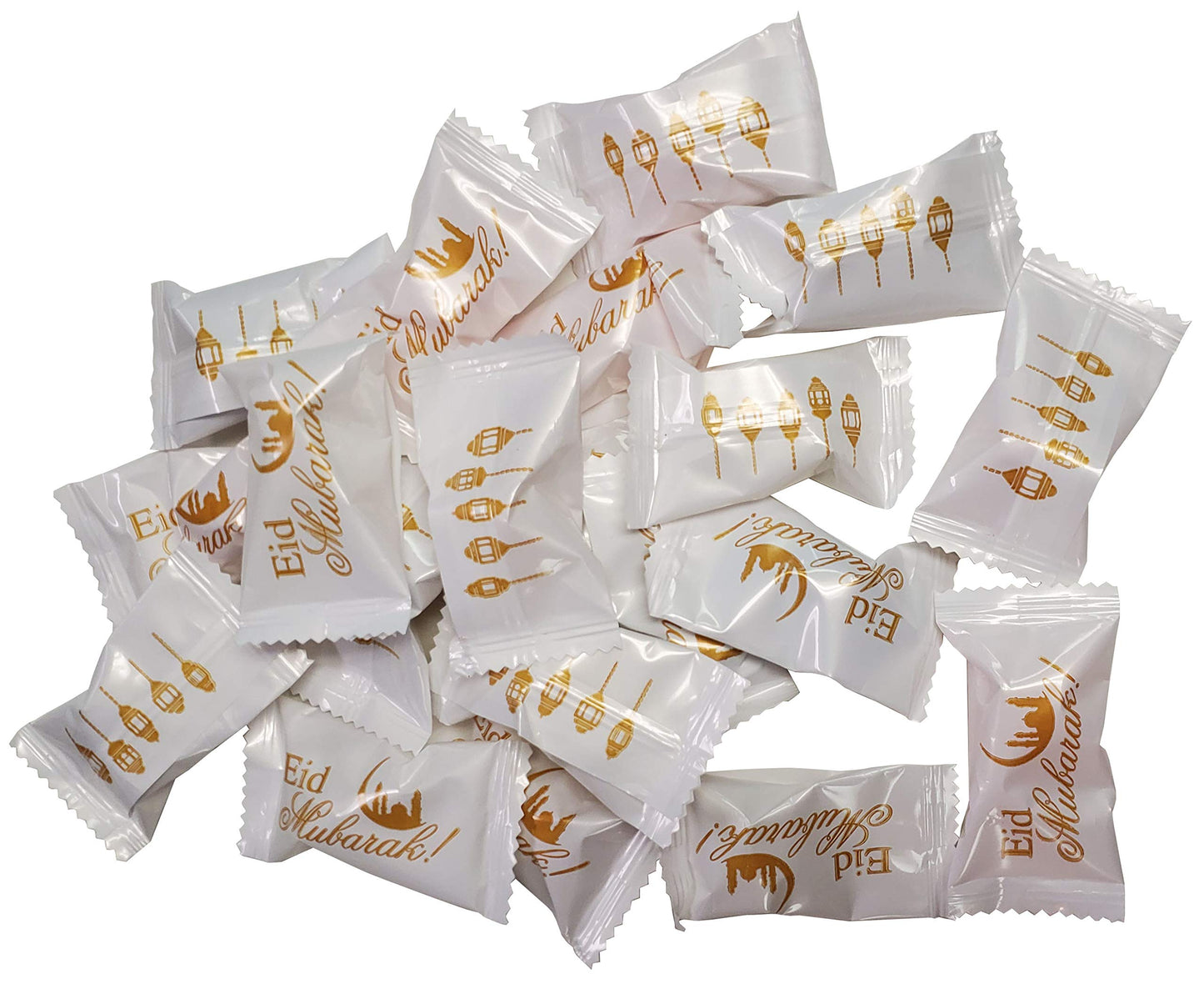 Eid Mubarak Wrapped Fruit Balls Hard Candy 100 Count Eid al-Adha & Eid al-Fitr Event Candy Muslim Religious Candy For Ramadan