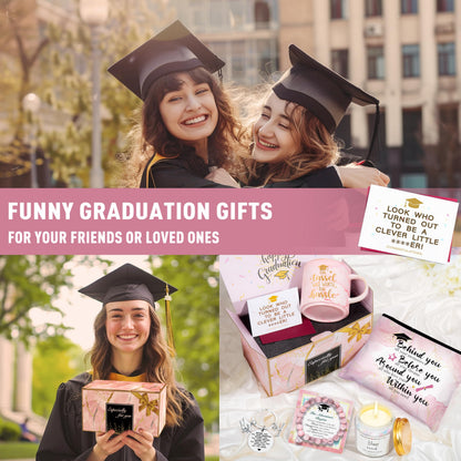 GEMWAVE Graduation Gifts for Her 2026,Class of 2026 The Tassel was Worth The Hassle-Graduation Coffee Mug Candles Keychain Set- College Student Gifts for Women