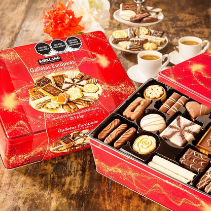 European Cookies Kirkland Signature with Belgian, Chocolate, 49.4 Oz