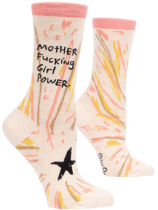 Blue Q Women's Funny Novelty Crazy Crew Socks with Sayings