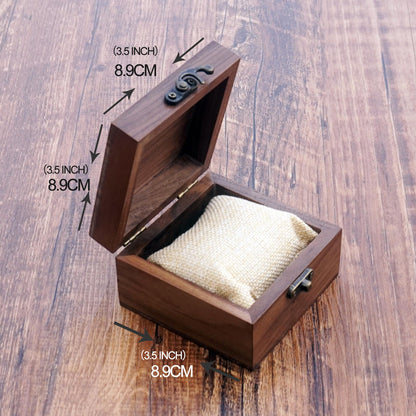 Walnut Wood Box for Crafts, Jewelry Box and watch box Wooden Keepsake Box Gift (Walnut)