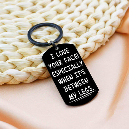Ikacvb Fathers Day Gift For Husband Boyfriend Funny Boyfriend Keychain Father's Day Birthday Anniversary Christmas Sweetest Day Gift Ideas Small Naughty Keychains
