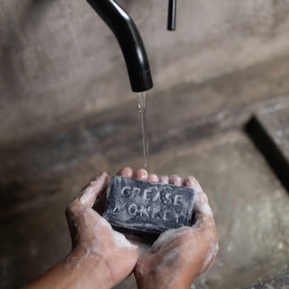Bali Soap Grease Monkey - Natural Bar Soap for Men, Mechanic Gifts - Activated Charcoal Scrub, Exfoliating, Moisturizing, 1-Pack 7oz