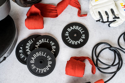 Barbell Bumper Plate Drink Coasters Set of 6, Round Black Silicone Coasters for Coffee Table, Absorbent Coaster for Drinks, Fitness Gym Gifts for Men & Women, Weightlifting Coaster Gym Accessories