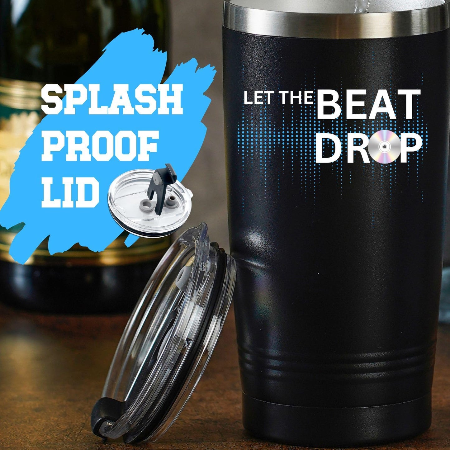 Onebttl DJ Gifts for Men, Women, Disc Jockey Gifts, Disco & Bar Lovers - Let the Beat Drop