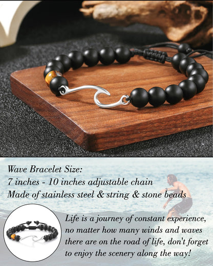 Tarsus Inspirational Gifts for Women Men, Through The Waves of Life, Life is Tough but so are You, Encouragement Bracelet Thoughtful Gifts for Friend Sister Coworker...