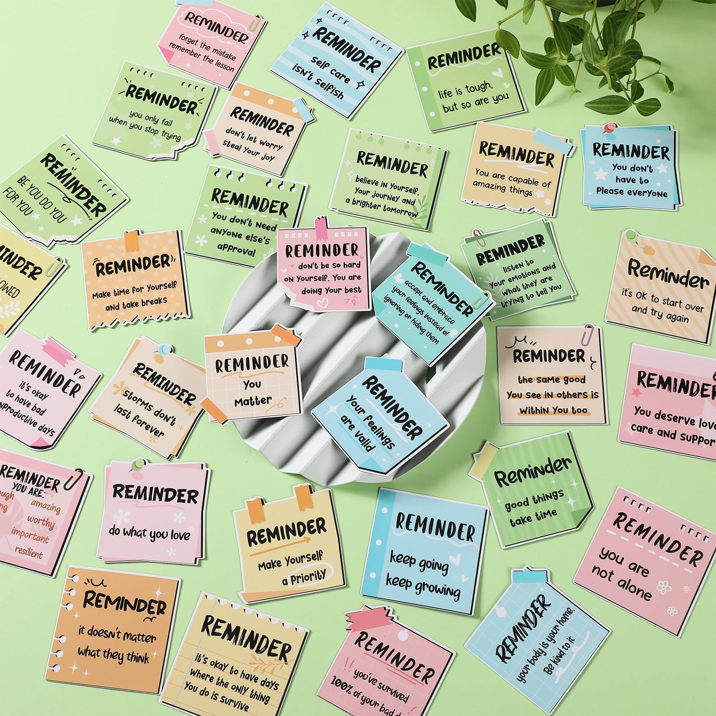 Copkim 32 Pcs Boho Mental Health Fridge Magnets Positive Affirmation Refrigerator Magnets Inspirational Gifts for Employee Appreciation Day Christmas Office Staff Teacher