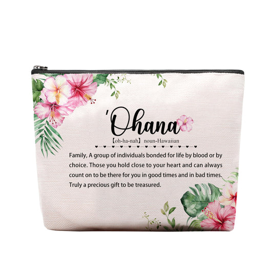 Hawaiian Travel Souvenirs Gifts for Women - Makeup Bag Cosmetic Bag for Hawaii Trip, City Themed Travel Essentials Bag Pouch