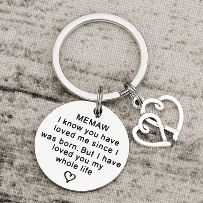 Jewelry Memaw Gifts Keychain for Women Worlds Best Memaw Ever Key Chains Present for a Memaw Keyring to My Memaw Keychain, Silver