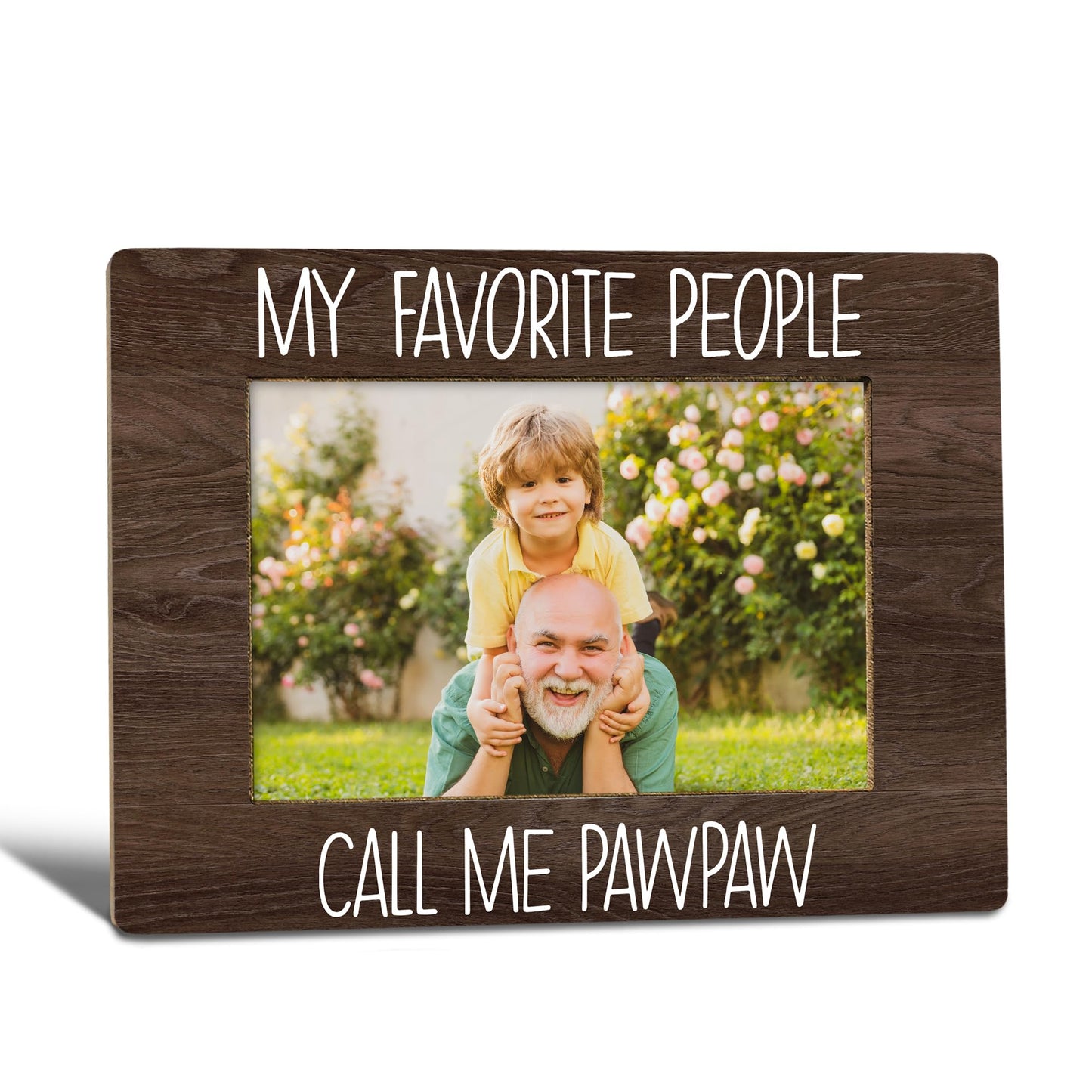 My Favorite People Call Me Pawpaw Picture Frame, Pawpaw Grandpa Gifts for Father's Day, Best Grandpa Gifts Photo Frame 4x6, Grandfather Wooden Photo Picture Frames for Desk Tabletop Decor