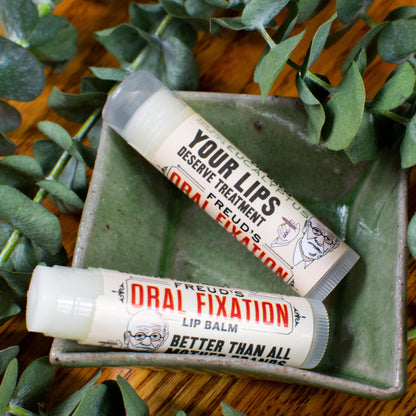 The Unemployed Philosophers Guild Sigmund Freud's Oral Fixation Lip Balm - Eucalyptus Mint Flavored, Cruelty-Free and Made in the USA from Natural and Imported Ingredients