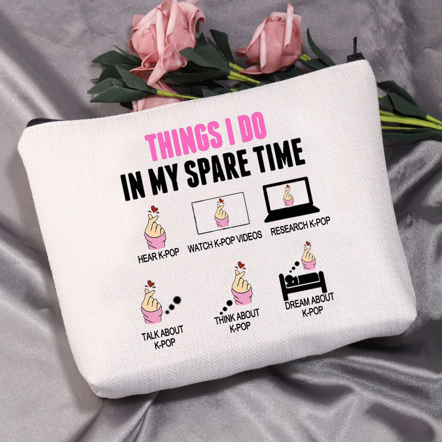 MEIKIUP Funny K-pop Lover Gift K-pop Merchandise Korean Drama Fan Gift K-Drama Women Makeup Bag