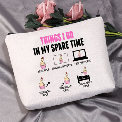 MEIKIUP Funny K-pop Lover Gift K-pop Merchandise Korean Drama Fan Gift K-Drama Women Makeup Bag