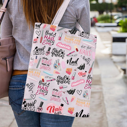 WCGXKO Nail Technician Quotes Inspired Tote Bag - Nail Tech & Artist Gift