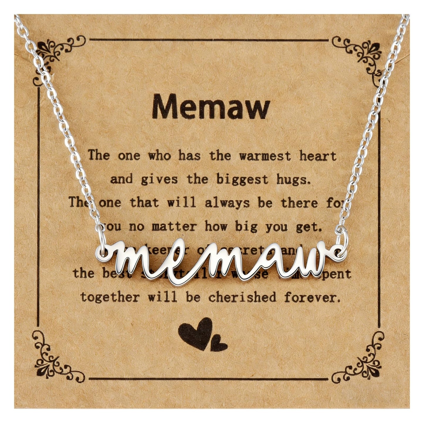 Memaw Gifts for Birthday from Grandkids Best New Wedding Grandma Jewelry Women Memaw Necklace