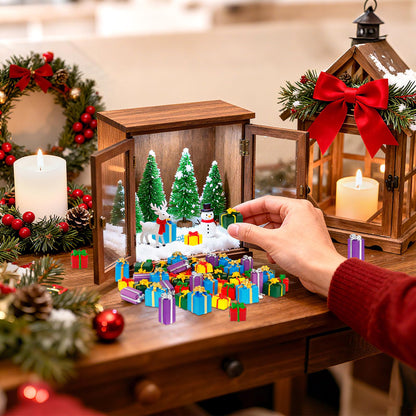 40 Pcs Christmas Miniature Resin Gift Boxes, Christmas Mini Boxes Ornament, Xmas Miniatures Figurines for Crafts Xmas Tree Present Dollhouse Crystal Ball Decorations