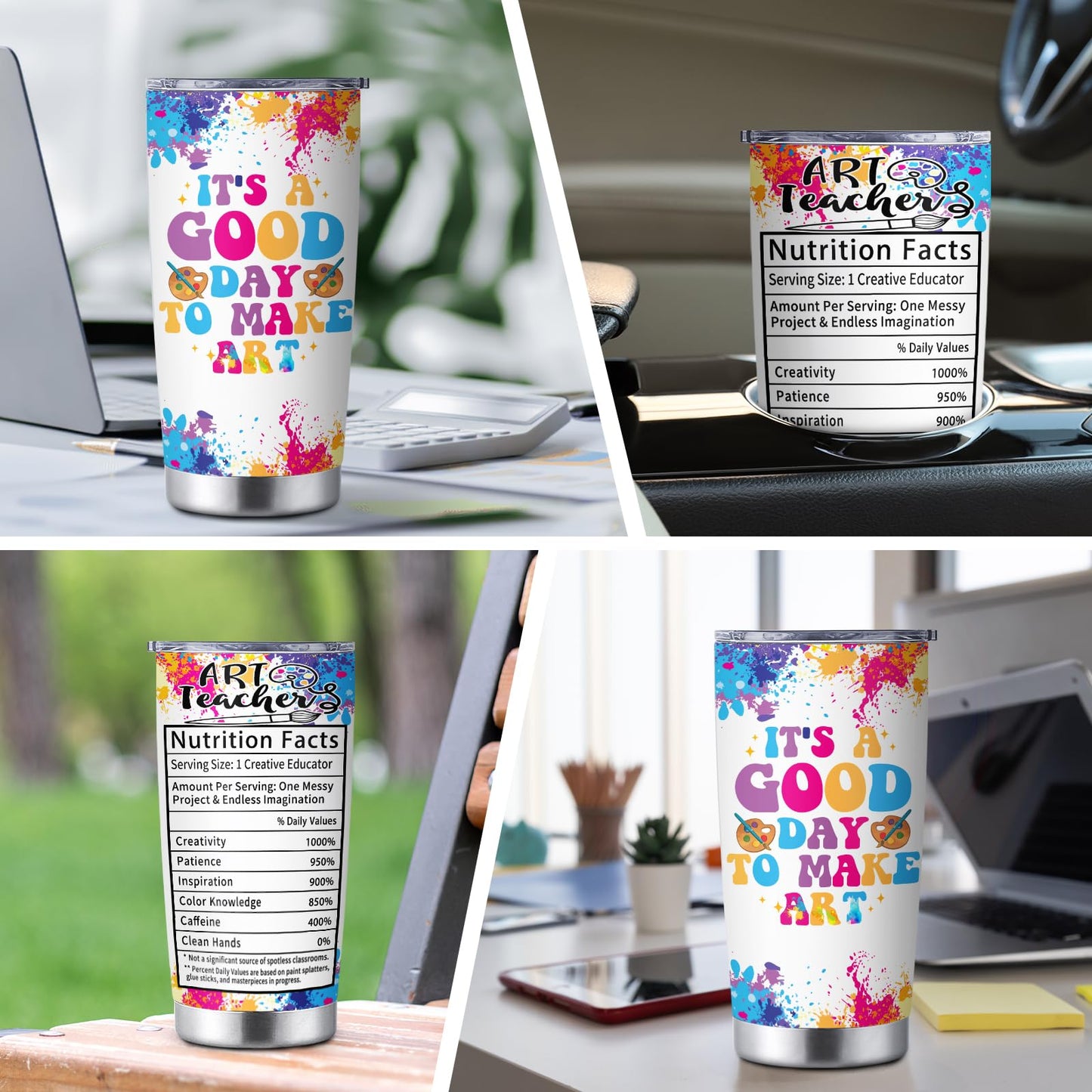 Art Teacher Gifts Tumbler, Art Teacher Appreciation Gifts for Artist Women
