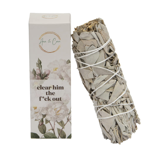 Clear Him Out White Smudging Sage | Divorce Gifts for Women | Divorce Gifts for Men | Breakup Gifts for Women | Divorce Jewelry for Her | Divorce Gifts for Her | Unique Gifts