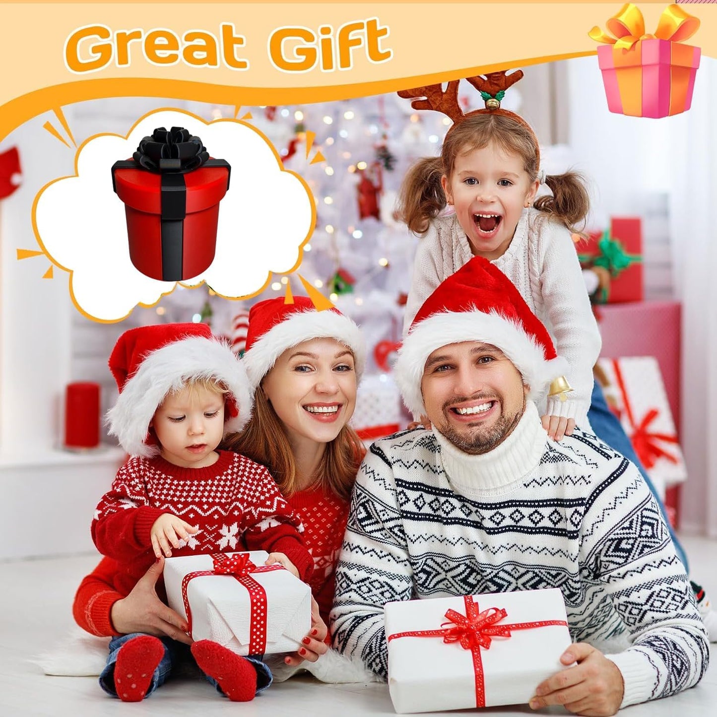 Annoying Gift Box with Screws Reusable Money Puzzle Box for Cash Gift Funny Prank Present for Birthday Christmas Graduation Party Games (E)