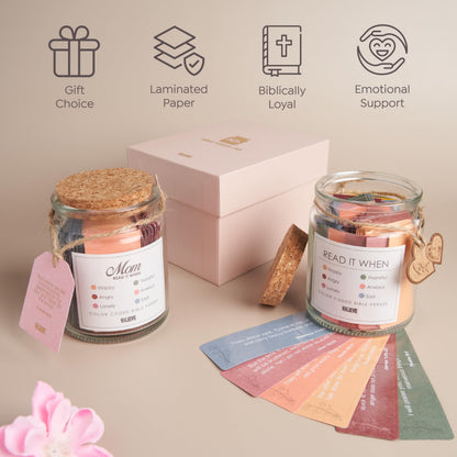 BLIEVE Read Me When Bible Verse Jar For Women, Graduation Gifts, Gift For Mom, Birthday Inspirational Christian Jar For Her