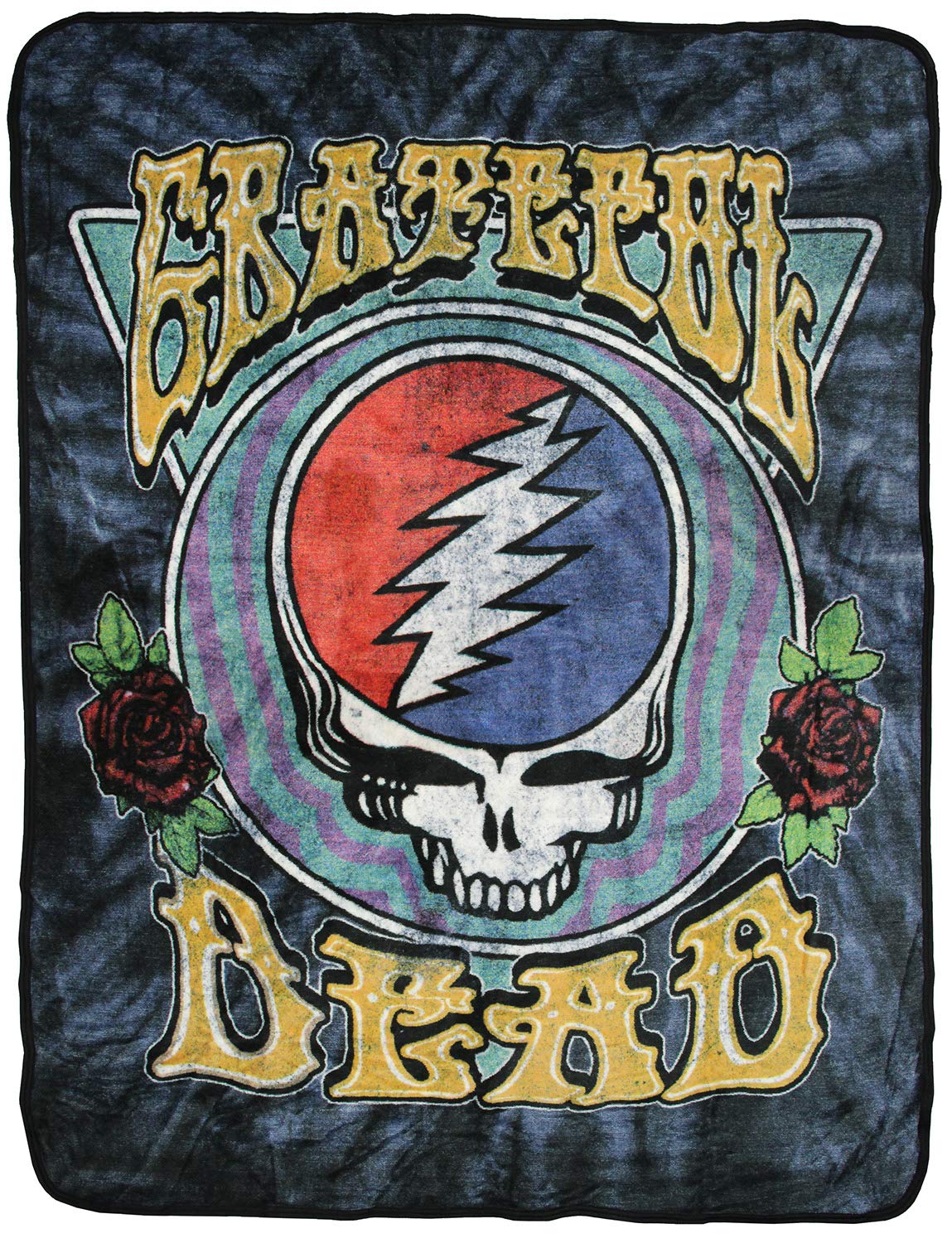 Grateful Dead Steal Your Face Super Soft and Cuddly Fleece Plush Throw Blanket