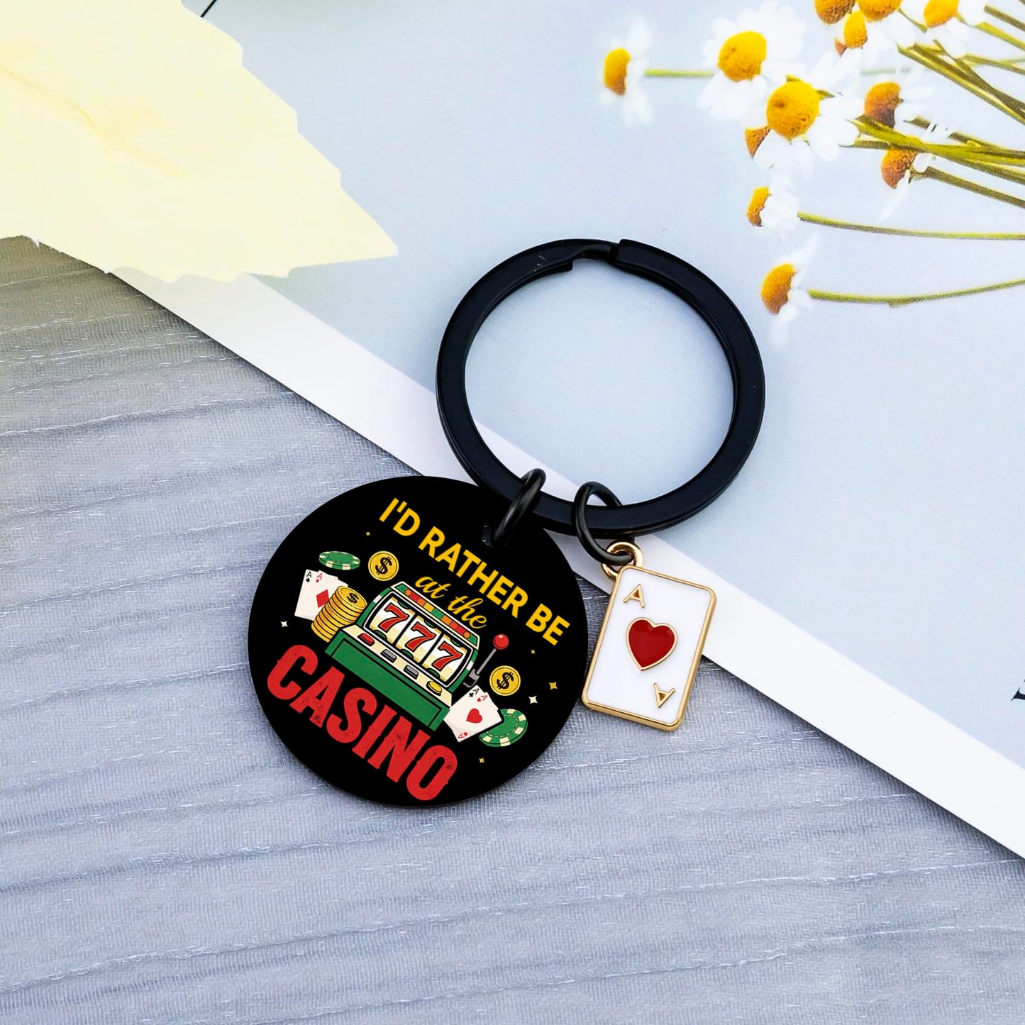 Slot Machine for Men Women Casino Gifts for Gamblers Friends Coworkers Gambling Gifts for Gambling Lovers Lucky Casino Theme Gift Funny Slot Machine Keychain Accessories