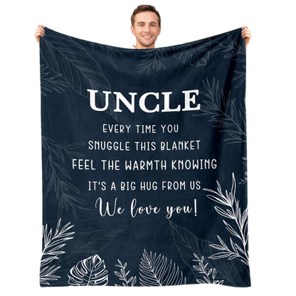Uncle Gifts - Best Uncle Blanket for Fathers Day, Birthday, Christmas & Thanksgiving - 50" x 60"