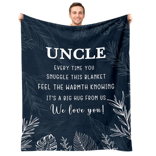 Uncle Gifts - Best Uncle Blanket for Fathers Day, Birthday, Christmas & Thanksgiving - 50" x 60"