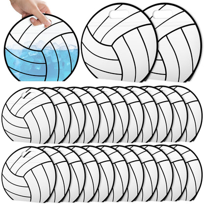 AKAIXI 24pcs Volleyball Gift Bags with Handles Reusable Sealed Snack Bags, Stand-up Bottom Treat Bags for Volleyball Coach Sport Team and Volleyball Mom, Party Favor Birthday Gifts Supplies