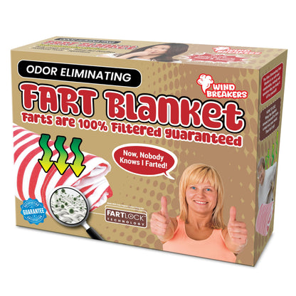 Fart Blanket – Wrap Your Real Present Inside a Funny Gag Gift Box – Perfect for White Elephant, Secret Santa, Holiday, Birthday, Bachelor Parties - Play a Joke on Your Friends