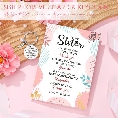 Sisters Gifts from Sister Birthday Gifts for Sisters Adult Funny Gift Ideas for Best Sister Ever Meaningful Gift for Siblings Cool Little Sis Present Set for Women Older Younger Sis Who Has Everything
